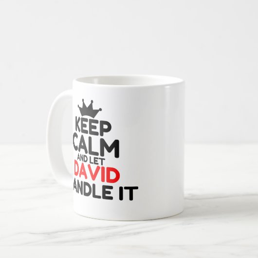 DAVID KAFFEETASSE (Vorderseite Links)
