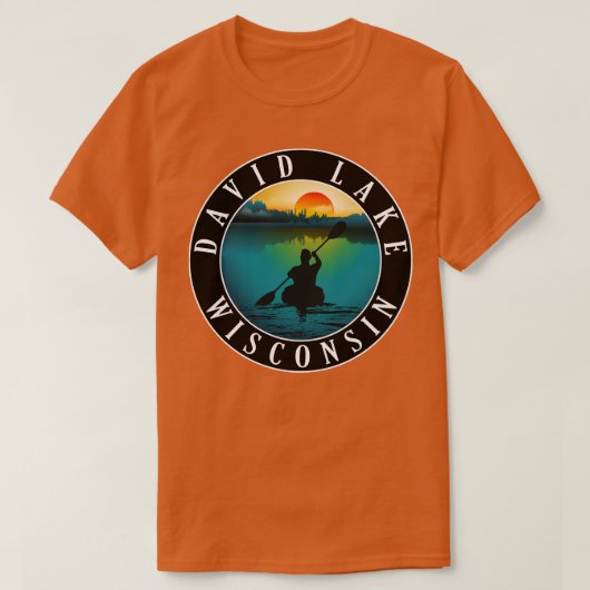 David Lake Wisconsin Kayaking T-Shirt (Design vorne)