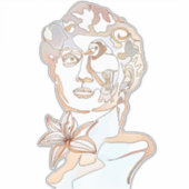 David - Line Zeichn des Menschen - Essense of Line Aufkleber (Vorderseite)