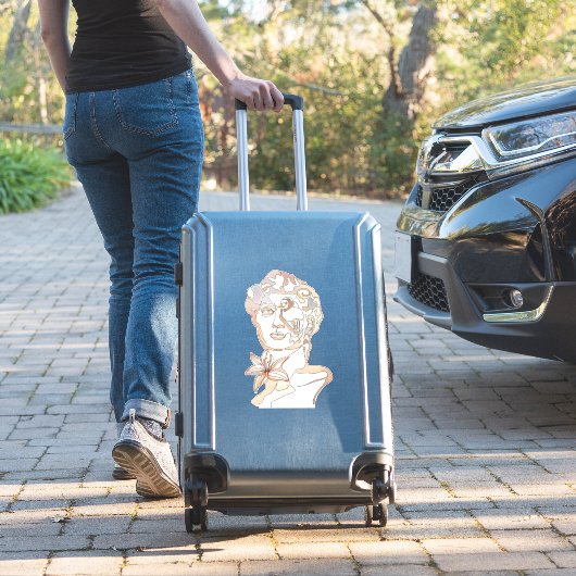 David - Line Zeichn des Menschen - Essense of Line Aufkleber (Koffer Insitu)