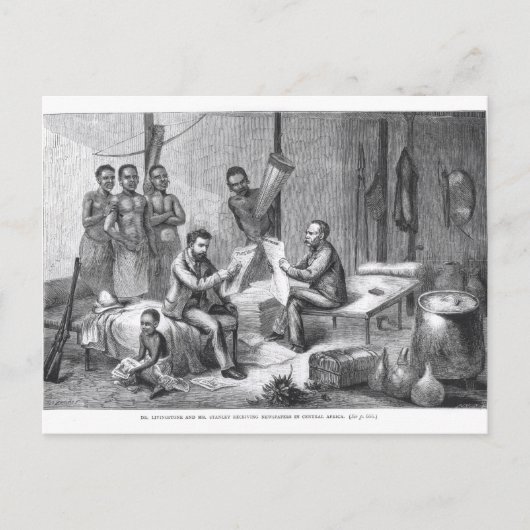 David Livingstone (1813-73) und Henry Mort Postkarte (Vorderseite)