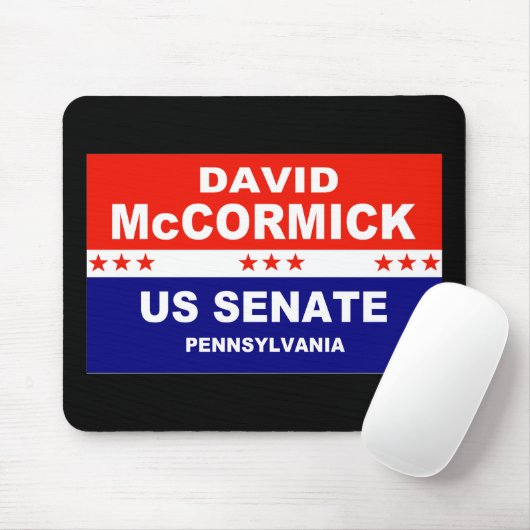 David McCormick US Senat Pennsylvania 2022 Mousepad (Mit Mouse)