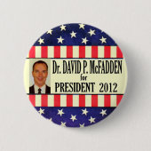 David McFadden für Präsidenten 2012 Button (Vorderseite)