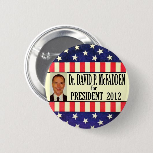 David McFadden für Präsidenten 2012 Button (Vorne & Hinten)