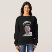 David Michelangelo Chewing Bubble Gum Statue Man W Sweatshirt (Vorne ganz)