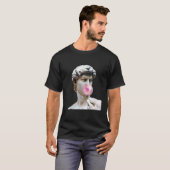 David Michelangelo Chewing Bubble Gum Statue Man W T-Shirt (Vorne ganz)