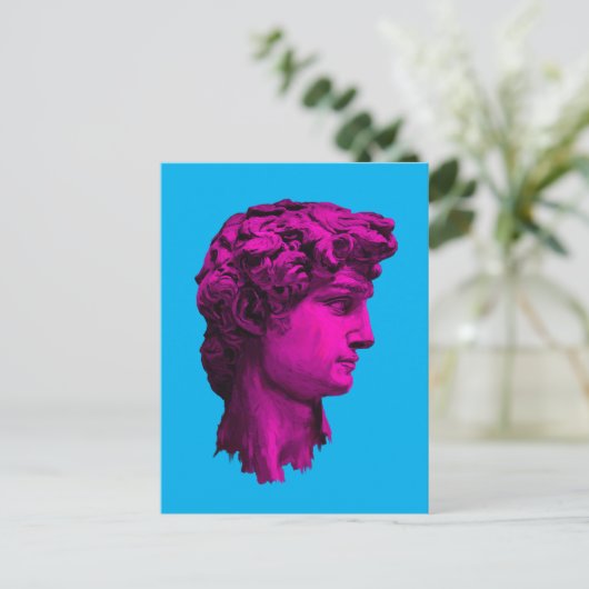 David Michelangelo Fuchsia Postkarte (Stehend Vorderseite)
