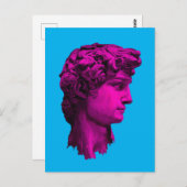 David Michelangelo Fuchsia Postkarte (Vorne/Hinten)
