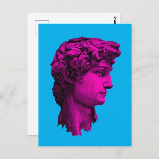 David Michelangelo Fuchsia Postkarte (Vorne/Hinten)