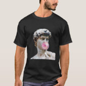 David Michelangelo mit Chewing Gum Statue Art Man T-Shirt (Vorderseite)