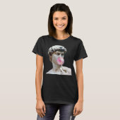 David Michelangelo mit Kaugummi Statue Mann Frau T-Shirt (Vorne ganz)