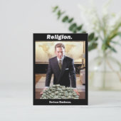 David Miscavige Scientology Meme Postcard Postkarte (Stehend Vorderseite)