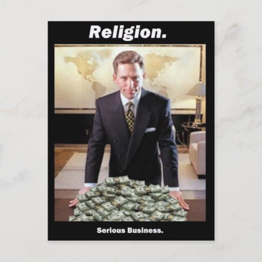 David Miscavige Scientology Meme Postcard Postkarte (Vorderseite)