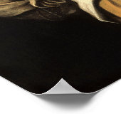 David mit dem Leiter von Goliath, Caravaggio Poster (Ecke)