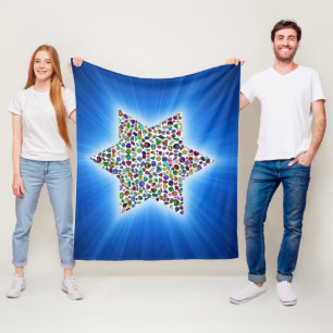 David mit Gemstones Star Fleecedecke