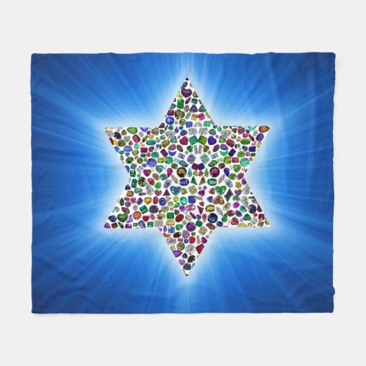 David mit Gemstones Star Fleecedecke (Vorderseite (Horizontal))