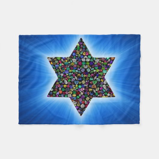 David mit Gemstones Star Fleecedecke (Vorderseite (Horizontal))
