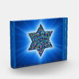 David mit Gemstones Star Fotoblock