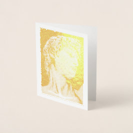 David, nach Michelangelo ... Goldfolie-Karte Folienkarte