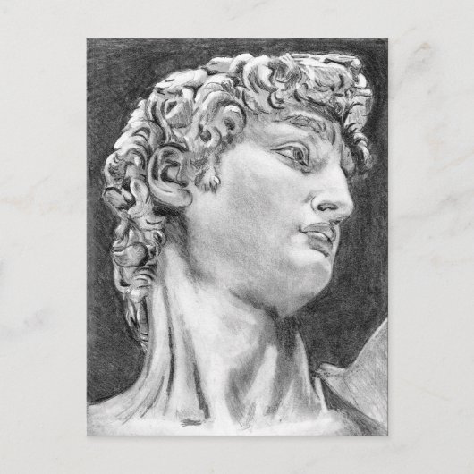 David nach Michelangelo .. Skizze 2004/2005 Postkarte (Vorderseite)