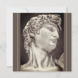 David, nach Michelangelo, Zeichnend Stift, Card