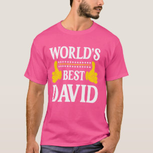David Nachname Lustiges Team Familie Nachname Welt T-Shirt