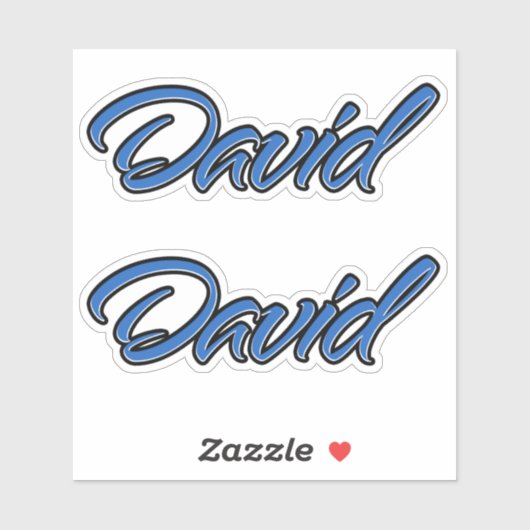 David Name blue Aufkleber Sticker Stickerset (Blatt)