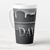 David Name In Flüssigmetall Chrom Milchtasse (Linke Ecke)