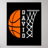 David Name Personalisiert Basketball Player Graphi Poster (Vorne)