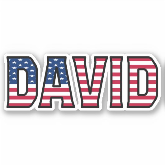David Name Vorname USA Sticker Stickerset (Vorderseite)