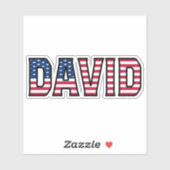 David Name Vorname USA Sticker Stickerset (Blatt)