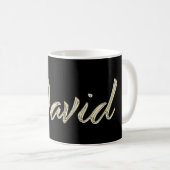 David Name whitegold Tasse Teetasse Kaffeetasse (VorderseiteRechts)