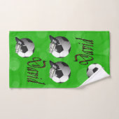 David Name with Soccer Balls Handtuch (Handtuch)