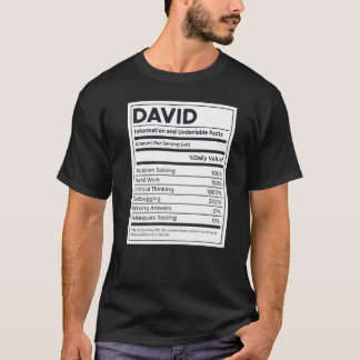 David Nutrition Information Problem lösen Hard W T-Shirt