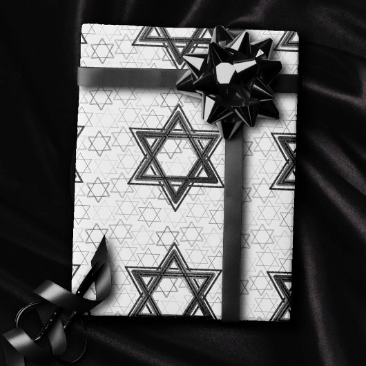 David Pattern | Moderne Schwarz-Weiß-Technik Geschenkpapier