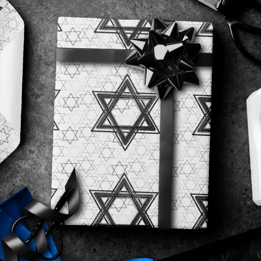 David Pattern | Moderne Schwarz-Weiß-Technik Geschenkpapier