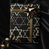 David Pattern | Modernes Gold in Schwarz Geschenkpapier