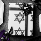 David Pattern | Modernes Schwarz in Weiß Geschenkpapier