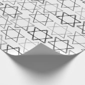 David Pattern | Silber und Weiß Classic Geschenkpapier (Ecke)
