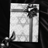 David Pattern | Silber und Weiß Geschenkpapier