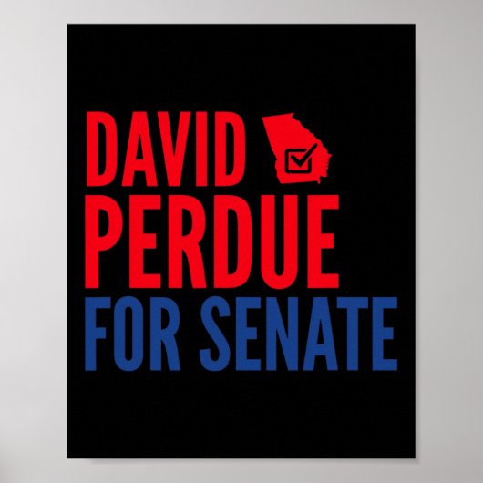 David Perdue Für Senat 2020 Wahl Poster (Vorne)