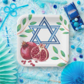 David Pomegranate Verlasse jüdisch Pappteller (Party)