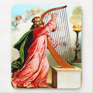 David preist Gott auf Harp-Mauspad Mousepad