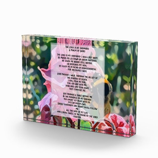 David Psalm 23 biblical quote Fotoblock (Rechts)