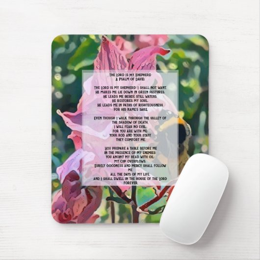 David Psalm 23 biblical quote Mousepad (Mit Mouse)