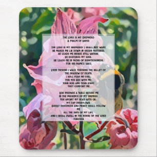 David Psalm 23 biblical quote Mousepad