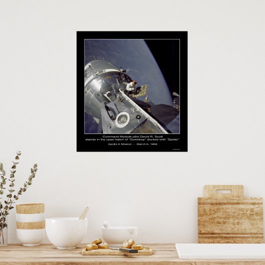David R. Scott "Spider" - Apollo 9 Mission Poster (Küche)