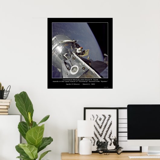 David R. Scott "Spider" - Apollo 9 Mission Poster (Heimbüro)