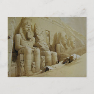 David Roberts Great Temple Aboo Simbel Postkarte