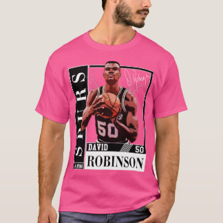 David Robinson Basketball Signatur Vintage Retro T-Shirt